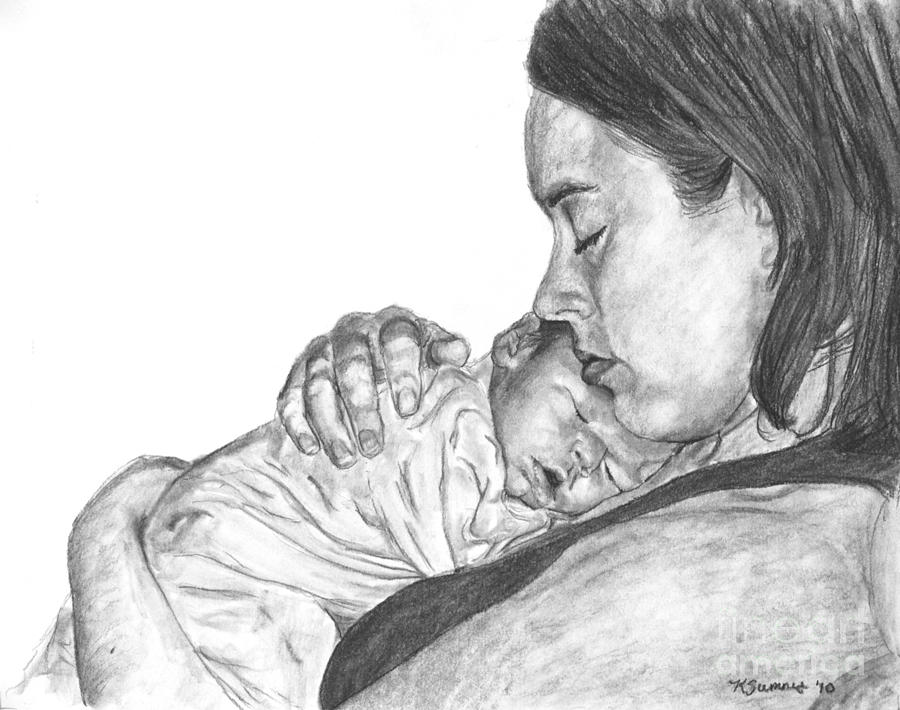900x710 Mother And Child Drawing Sketch Drawing Skill - Drawing Pictures Of Mother And Child