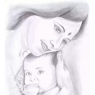 320x320 Buy Mother Child Love Hug Online From Shopclues - Drawing Pictures Of Mother And Child