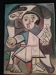 225x300 picasso color pencil drawing mother and child cubist - Drawing Pictures Of Mother And Child