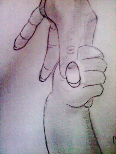 375x500 The Mother And Her Child Drawing - Drawing Pictures Of Mother And Child