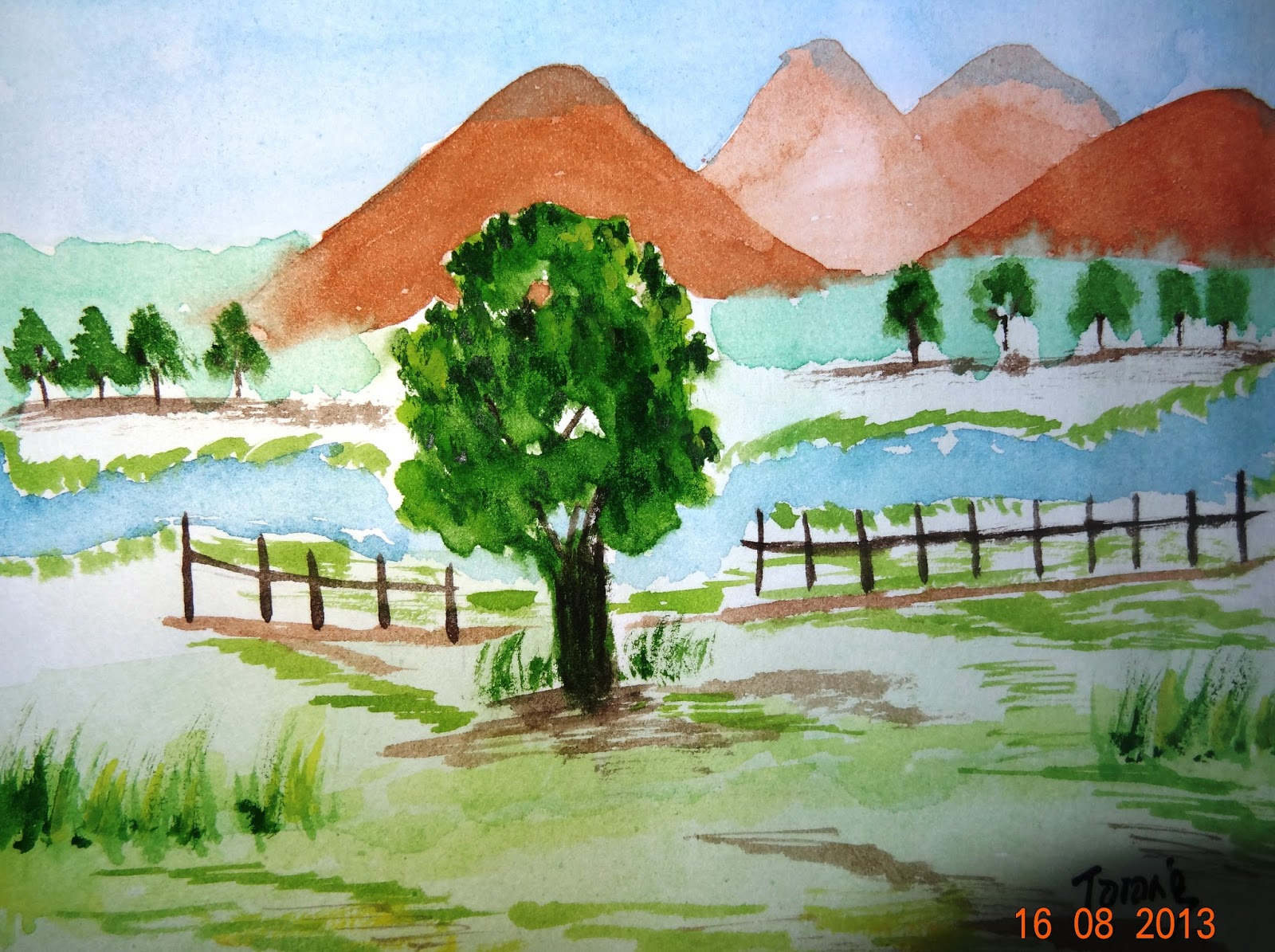 Drawing Pictures Of Nature With Colour at PaintingValley.com | Explore