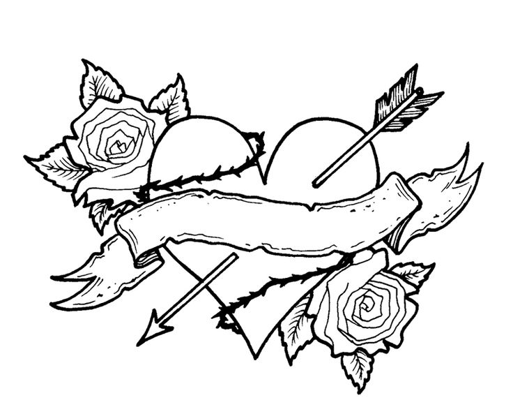 736x593 Heart Drawing Rose For Free Download - Drawing Pictures Of Roses And Hearts
