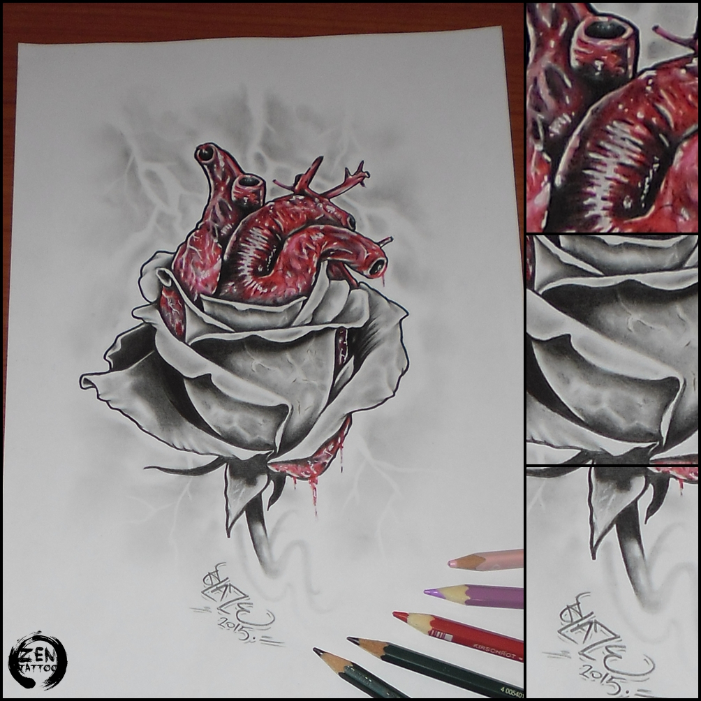 1004x1004 Pencil Drawings Of Hearts And Roses Heart And Rose Drawin...