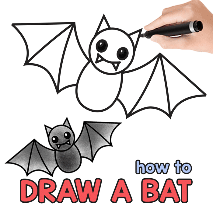 700x700 How To Draw A Bat - Drawing Pictures To Draw