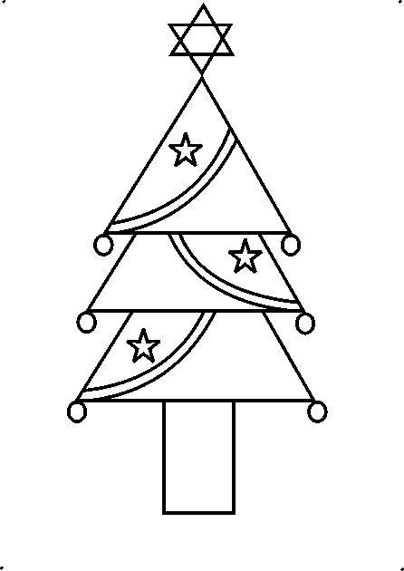 446x630 how to draw a decorative christmas tree using geometrical shapes - Drawing Pictures Using Geometric Shapes