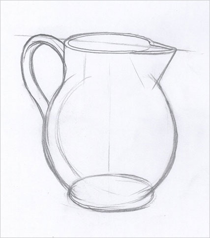 427x485 Hatching The Pot - Drawing Pitcher
