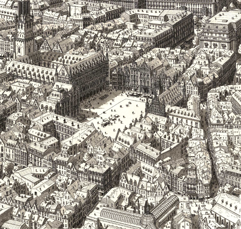 800x763 highly realistic city drawings - Drawing Place