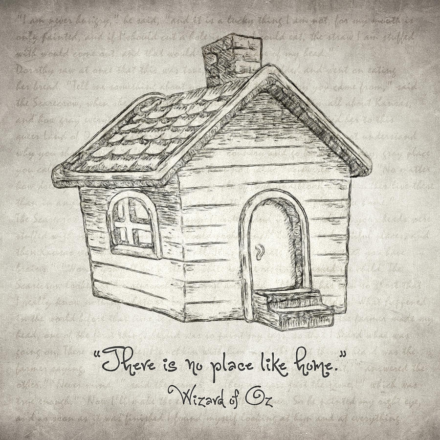 900x900 There's No Place Like Home Drawing - Drawing Place