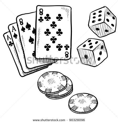 450x470 Poker Card Drawings Fun Ideas Card Drawing, Poker Chips, Poker - Drawing Poker