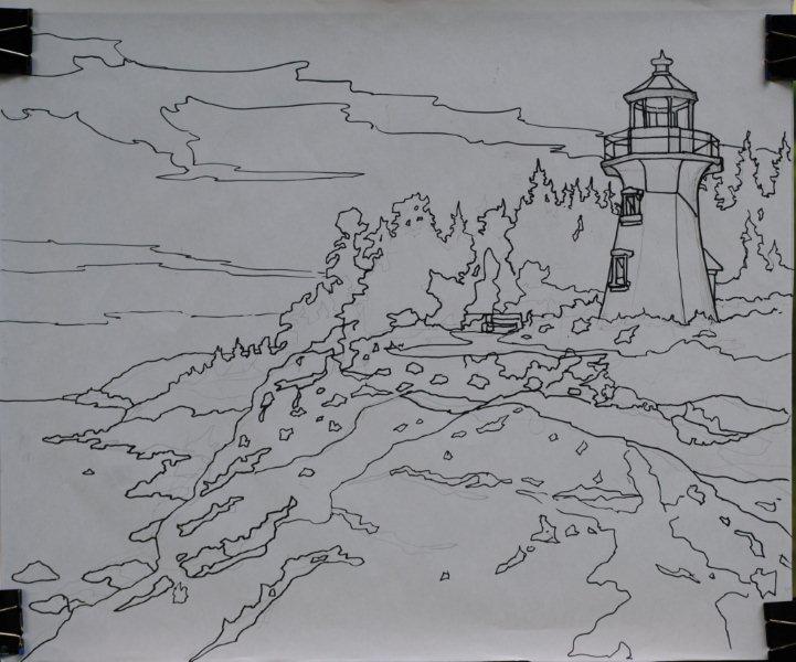 721x600 Lighthouse Pencil Drawing - Drawing Port