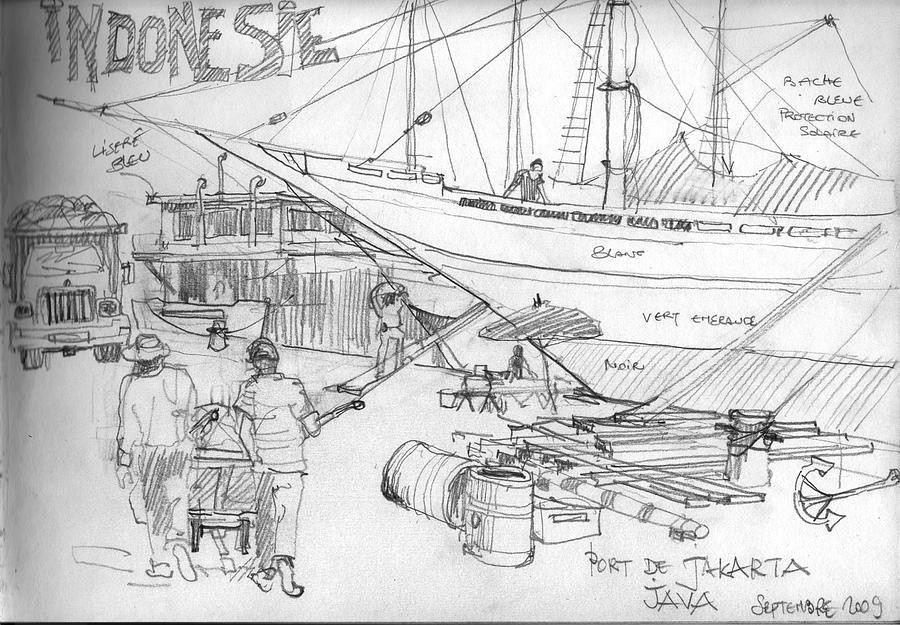900x625 port of jakarta drawing - Drawing Port