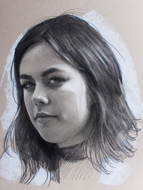 600x798 New Series Of Toned Paper Portrait Drawing Videos! - Drawing Portraits From Photos