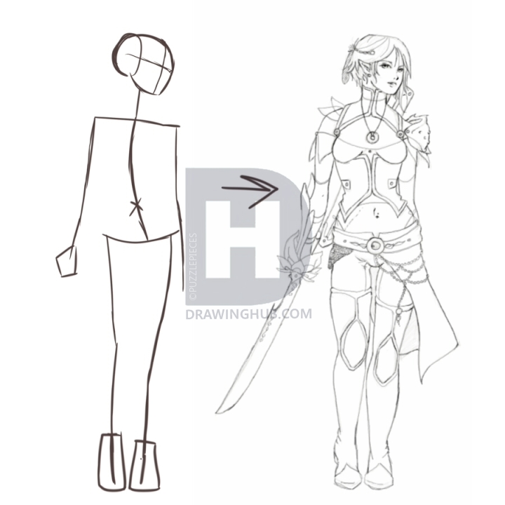 720x720 How To Draw Poses, Step - Drawing Poses