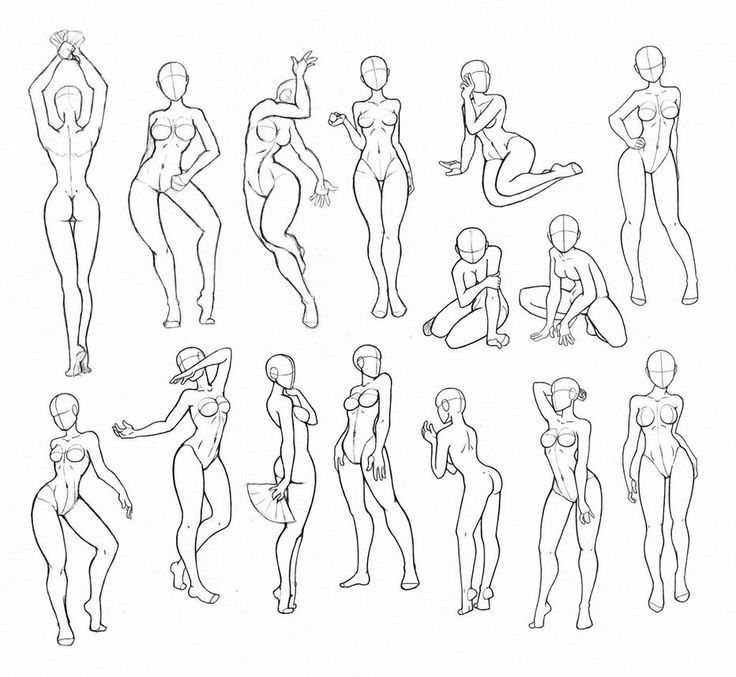 Female Action Poses. 