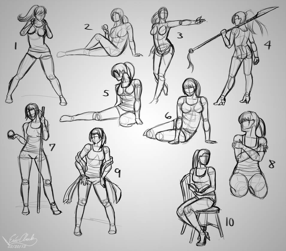 955x837 Figure Drawing Practice - Drawing Practice
