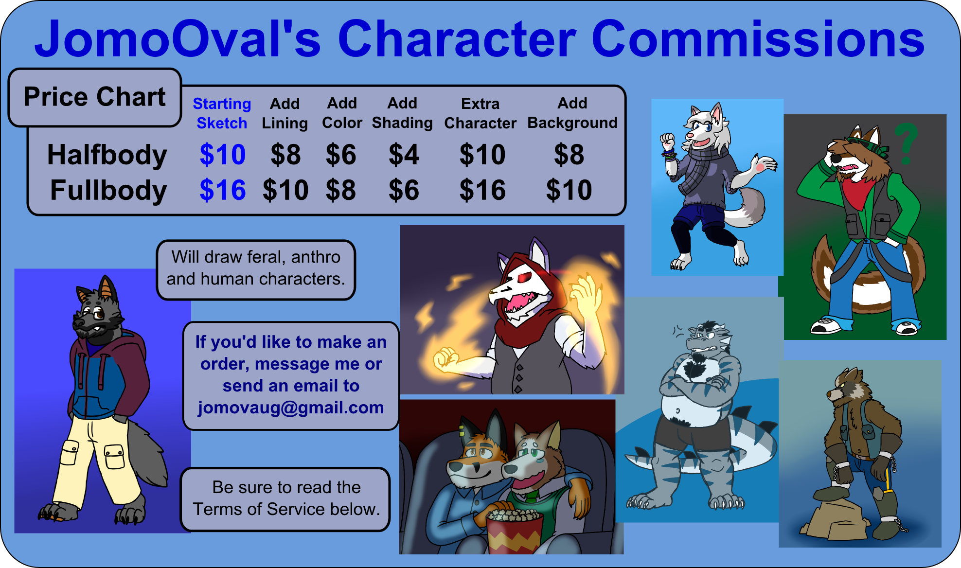 1976x1168 Character Drawing Commission Prices Weasyl - Drawing Price