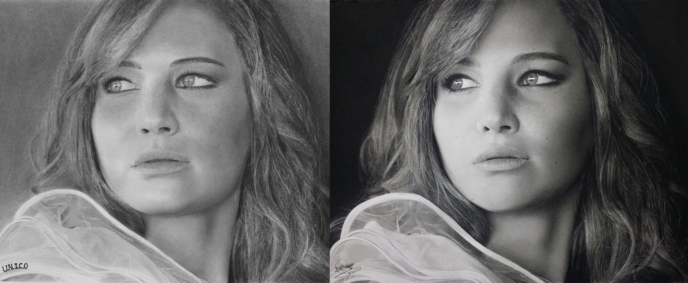 2362x972 my drawing progress from to pics - Drawing Progress