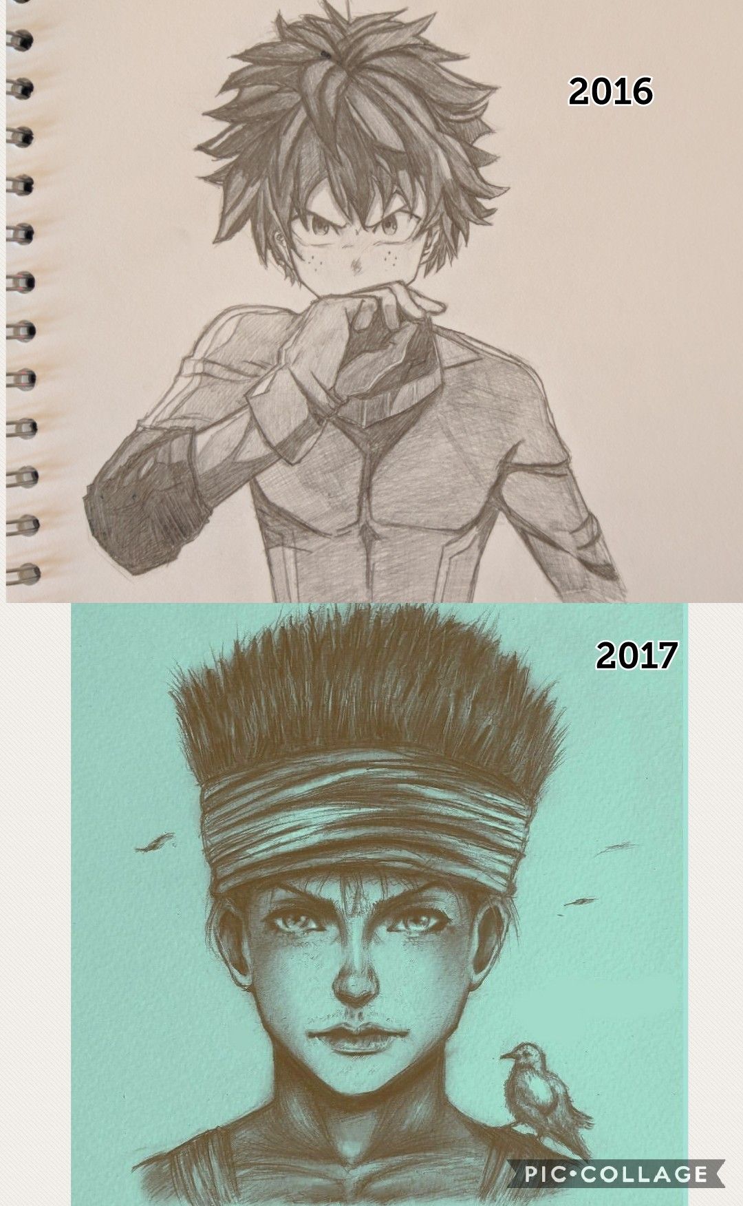 1080x1752 one year drawing progress - Drawing Progress