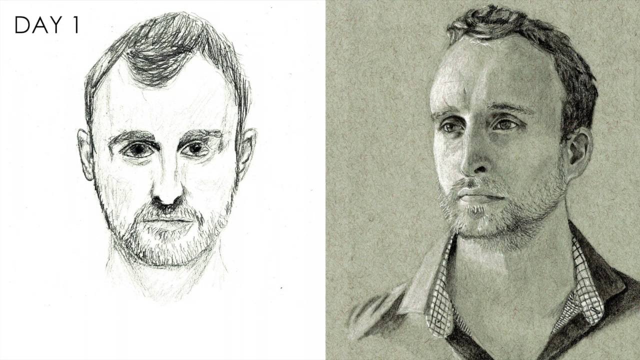 1280x720 portrait drawing challenge one month of progress - Drawing Progress