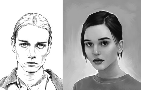 555x355 digital drawing progress from purchase graphic tablet to month - Drawing Progress