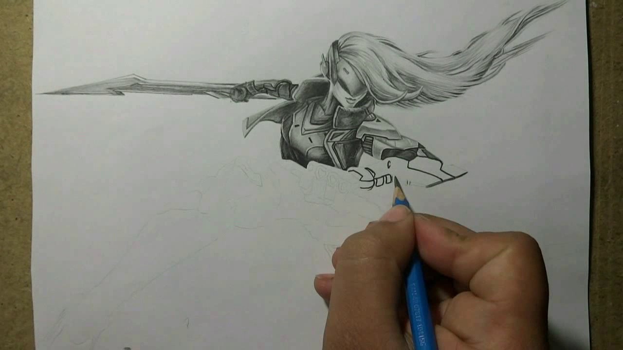 1280x720 pencil drawing project katarina - Drawing Project