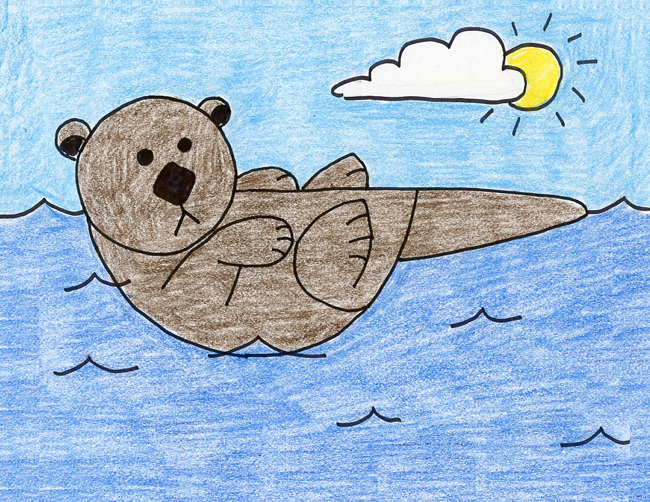 650x502 Sea Otter Art Projects For Kids - Drawing Project