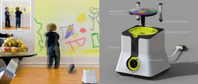 660x282 klexl smart projector lets kids draw on walls without the mess - Drawing Projector