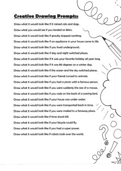 249x350 creative drawing prompts - Drawing Prompts