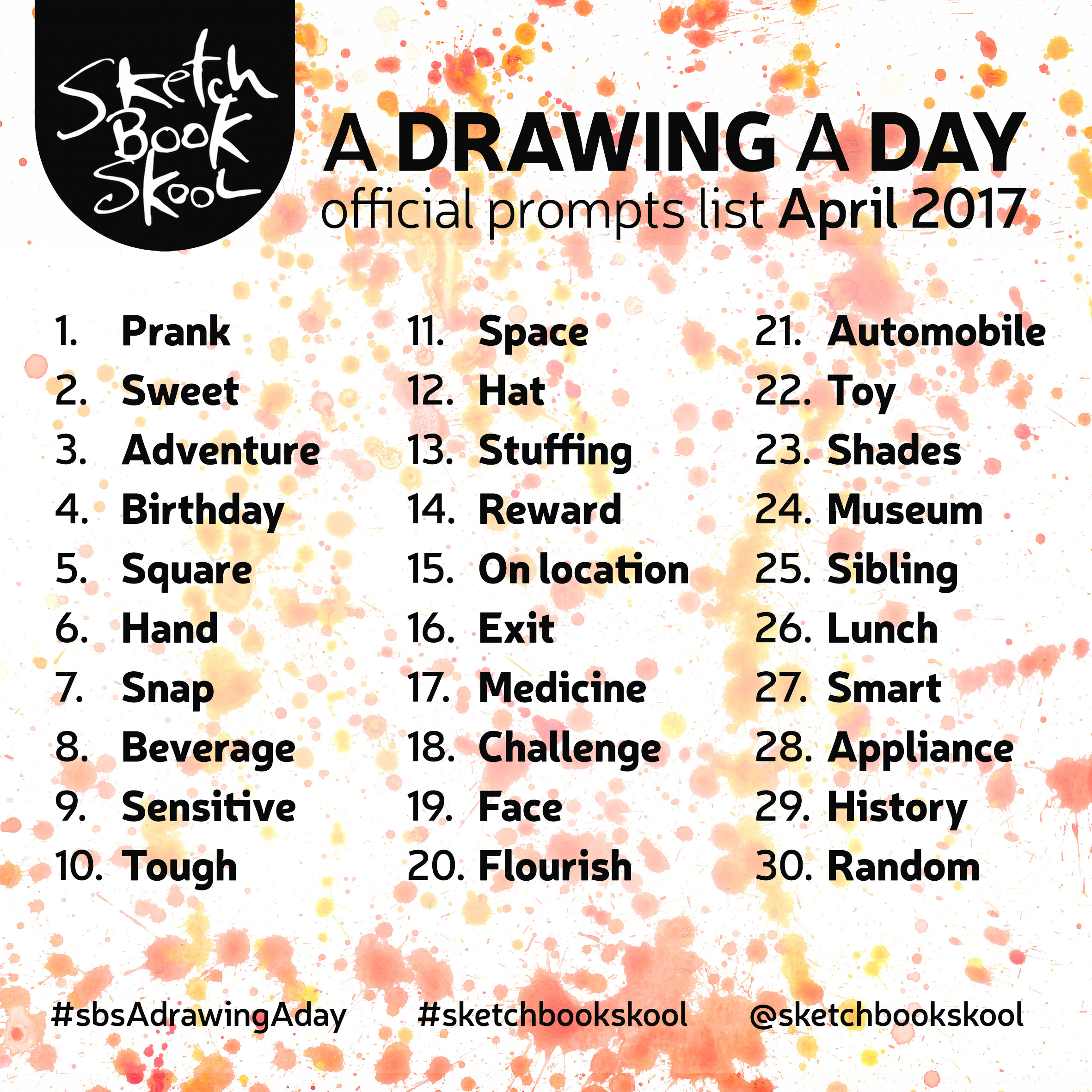 2362x2362 it's april! new drawing prompts - Drawing Prompts