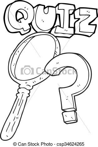313x470 freehand drawn black and white cartoon quiz symbol - Drawing Quiz