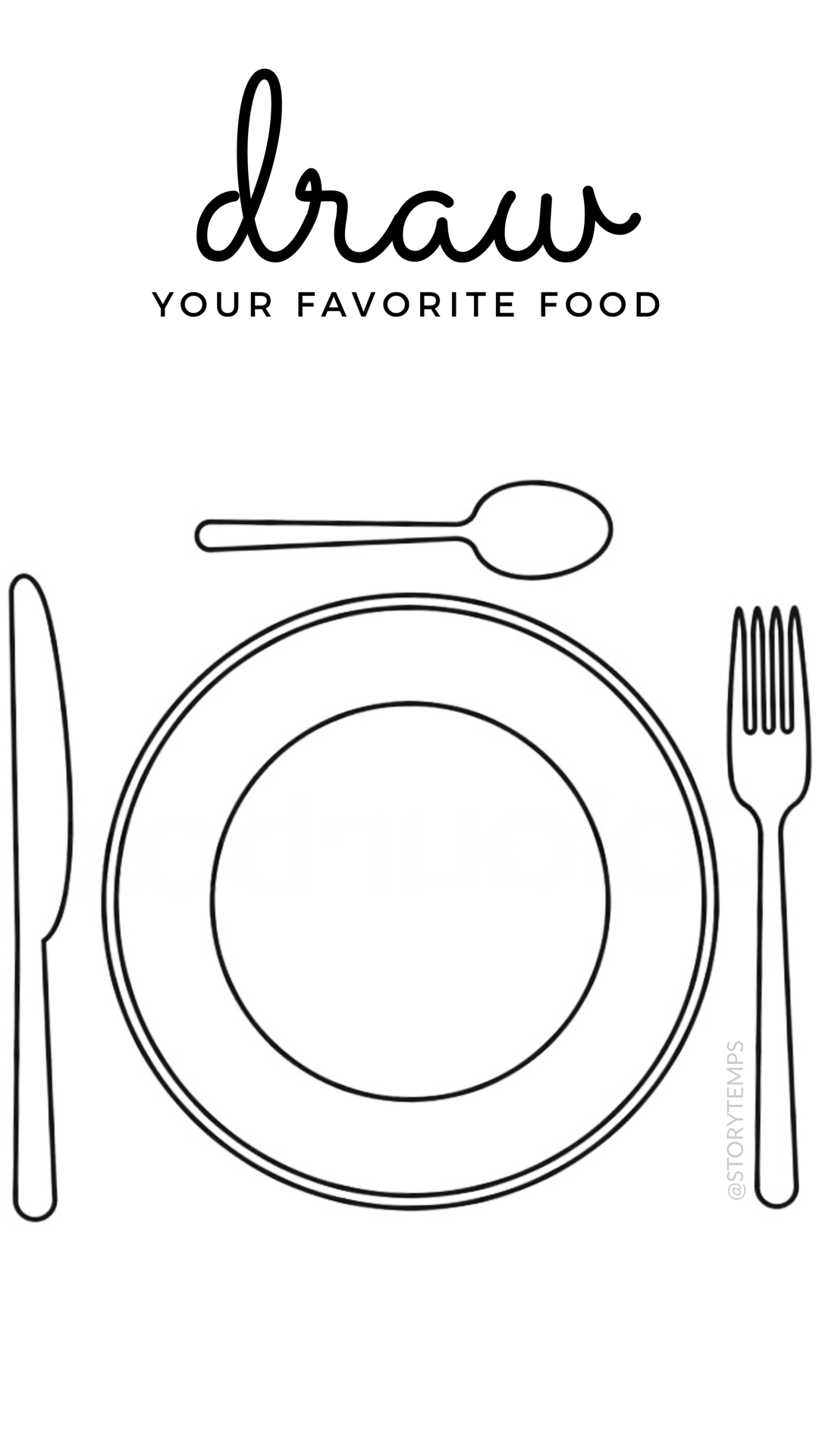 1080x1920 draw your favorite food! - Drawing Quiz