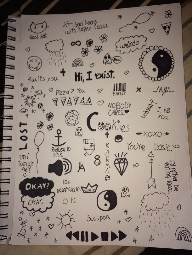 610x813 Black, Bored, Doodle, Drawing, Quotes, Sharpie, Tumblr, Tumblr - Drawing Quotes Tumblr