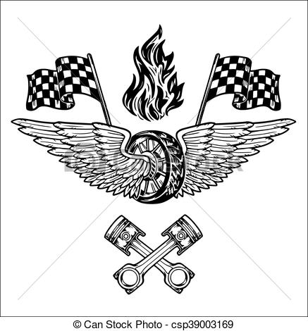 437x470 vector biker set hand drawn elements repair garage motorcycle - Drawing Repair