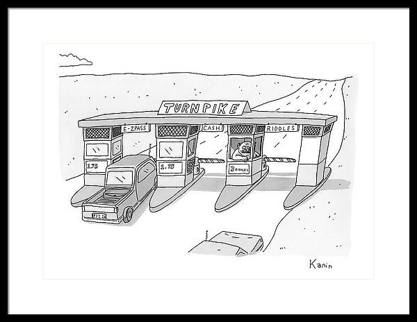 600x464 There Is A Toll Both With A Riddles Lane Framed Print - Drawing Riddles