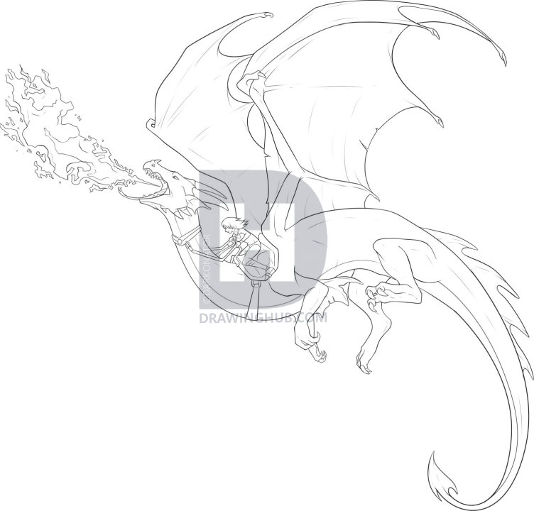 752x720 how to draw a dragon rider, step - Drawing Rider