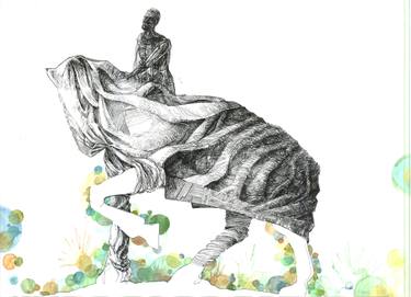 375x271 the lone rider drawing - Drawing Rider