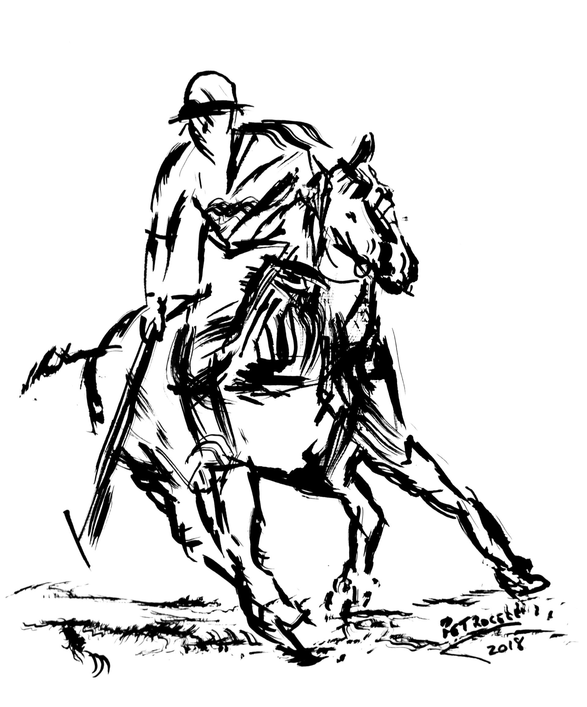 1920x2313 argentinian polo rider ii invincible drawing - Drawing Rider