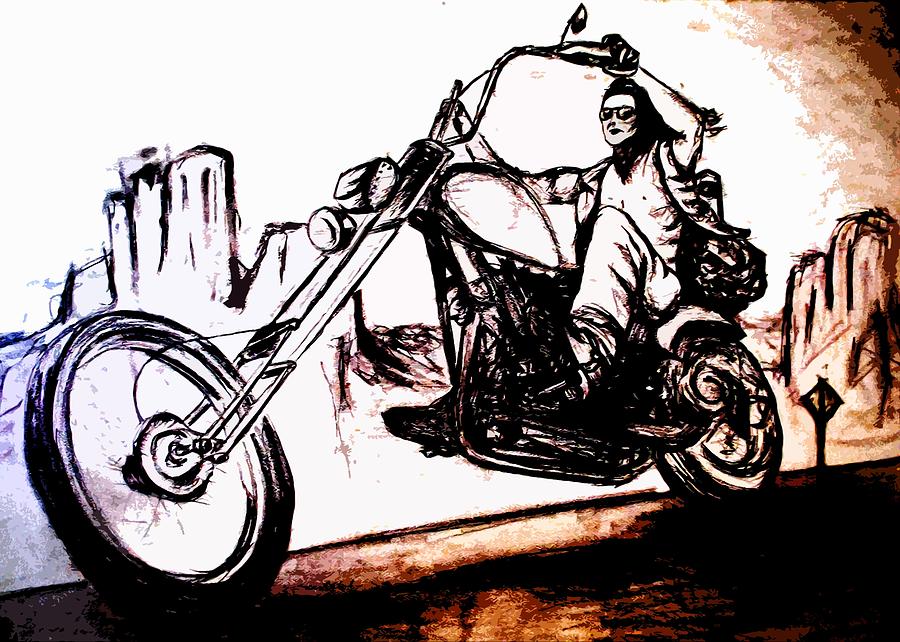 900x642 easy rider drawings fine art america - Drawing Rider