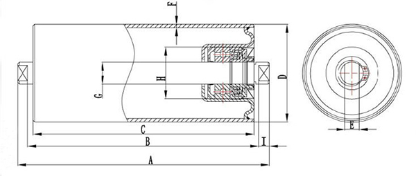 600x255 Conveyors Belt Rollers - Drawing Rollers