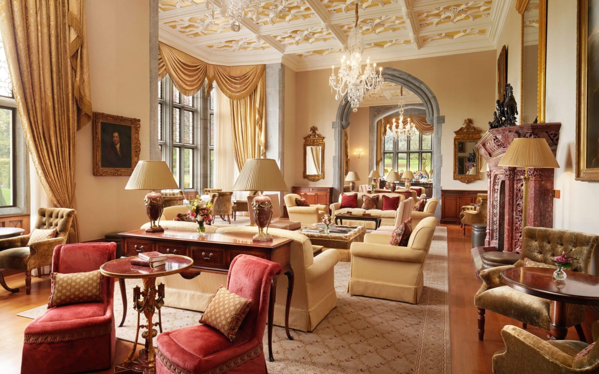 1920x1200 the drawing room relaxing dining cocktail room adare manor - Drawing Room