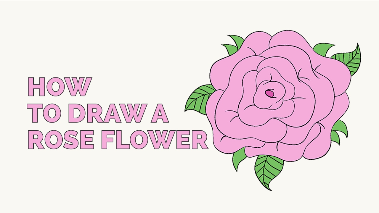 1280x720 How To Draw A Rose Flower - Drawing Rose Flower Step Step