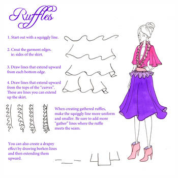 350x350 How To Draw Ruffles And Gathers - Drawing Ruffles