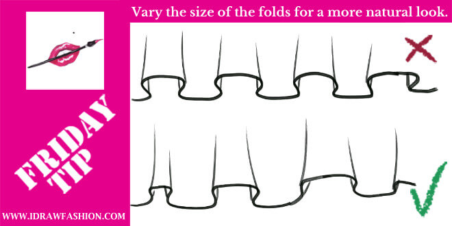 660x330 how to draw ruffles and folds i draw fashion - Drawing Ruffles