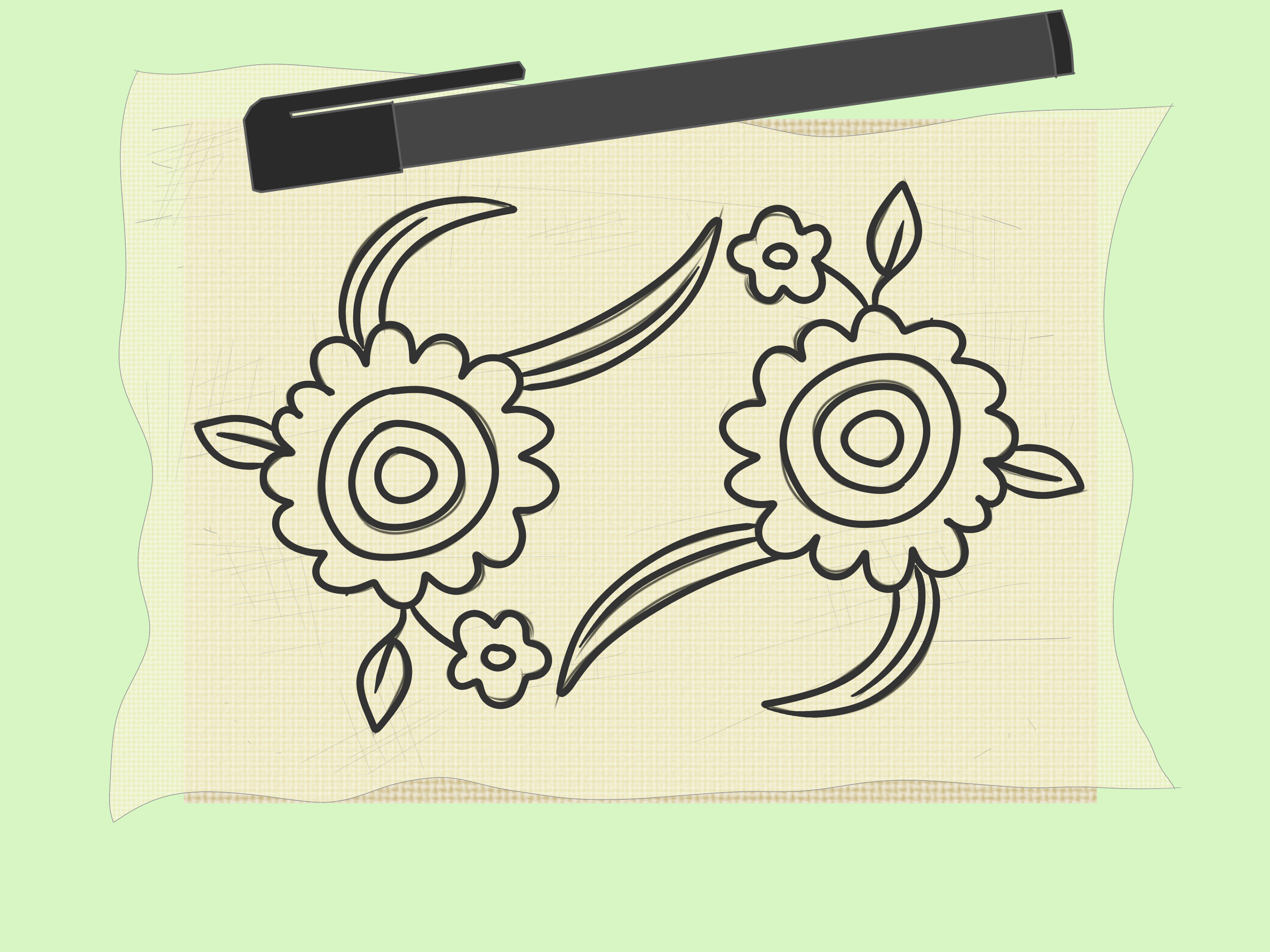 3200x2400 how to transfer a rug hooking pattern with tulle steps - Drawing Rug