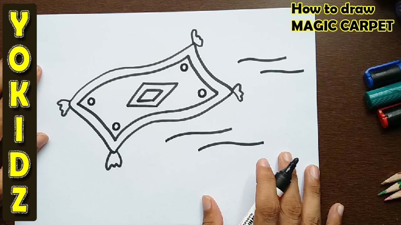 1280x720 How To Draw Magic Carpet - Drawing Rug