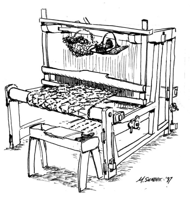 606x640 michael garr artwork rug loom original drawing pen other art - Drawing Rug