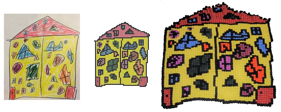 940x376 felt ball colourful house rug from a children's drawing - Drawing Rug