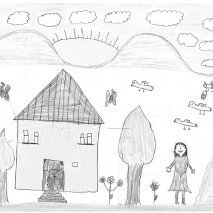 213x213 A A Grades Student's Drawing Sample, Located Sun Top Left - Drawing Sample