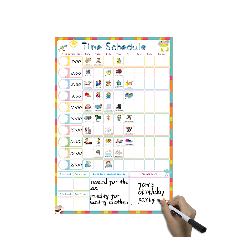 1000x1000 magnetic dry erase weekly schedule calendar daily planner drawing - Drawing Schedule