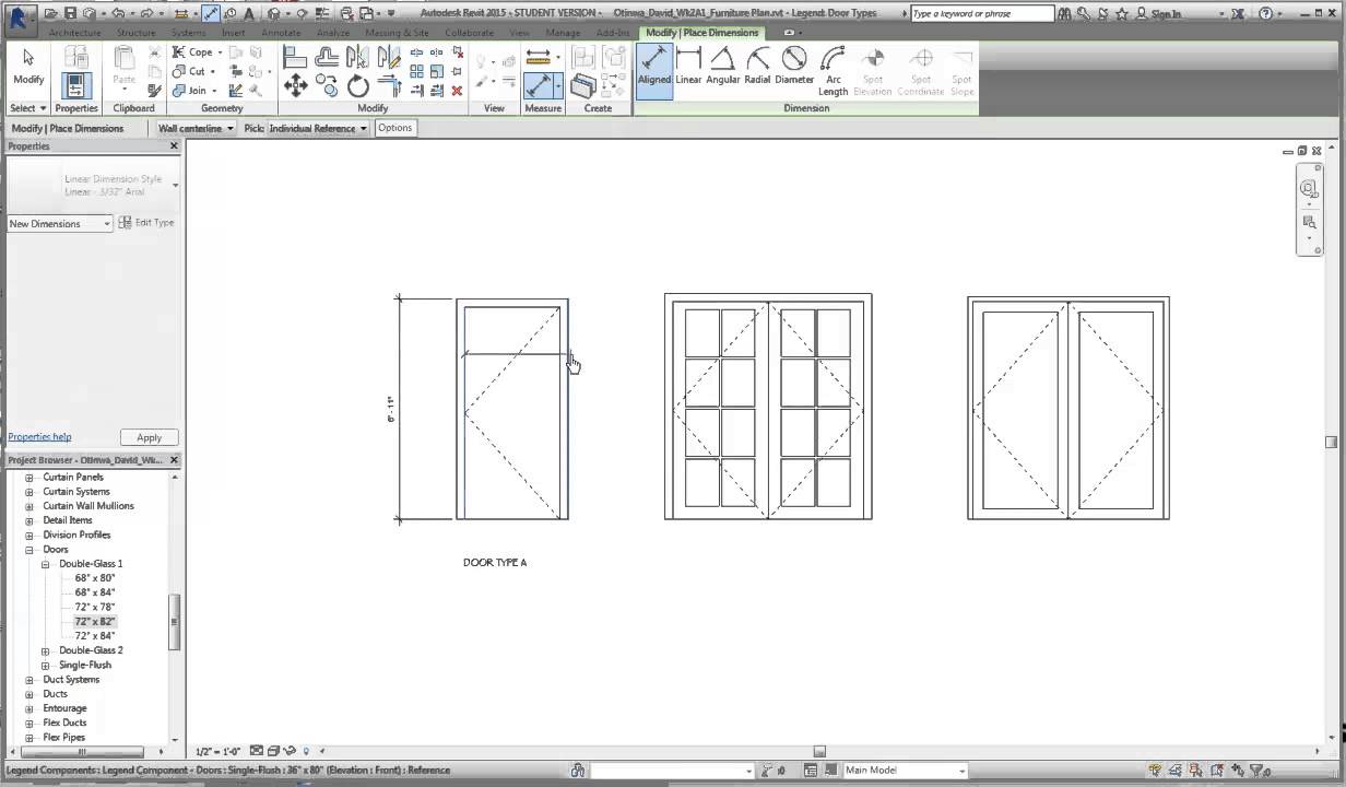1232x720 Revit Door Schedule And Types - Drawing Schedule